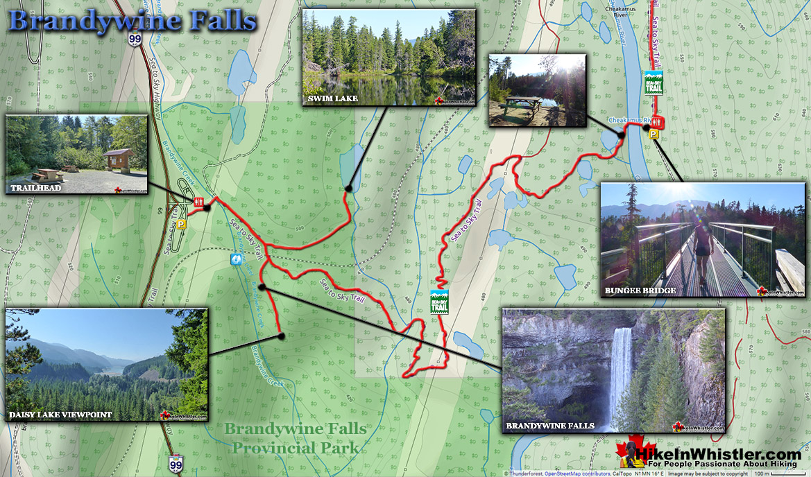 Brandywine Falls Map