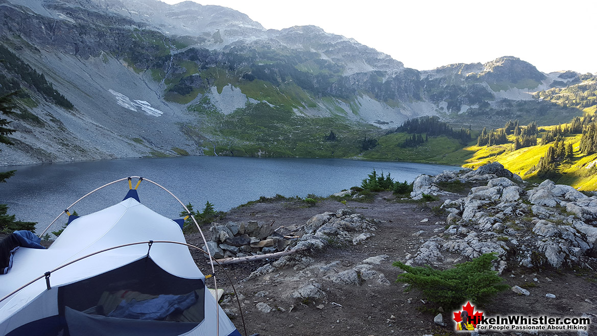 Cirque Lake Tent View - Hike in Whistler